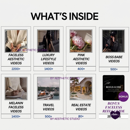 6000+ Faceless Videos Reel Templates Bundle | Aesthetic Instagram TikTok Reels | DFY Marketing Videos with PLR & MRR Resell Rights