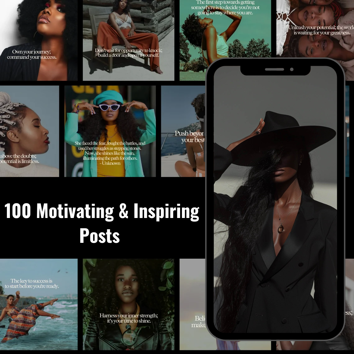 2750+ Melanin Videos, Reels, Stories and Stock Photos Pack | Inspiring & Motivational Content | Including Master Selling Rights