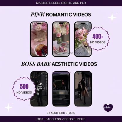 6000+ Faceless Videos Reel Templates Bundle | Aesthetic Instagram TikTok Reels | DFY Marketing Videos with PLR & MRR Resell Rights