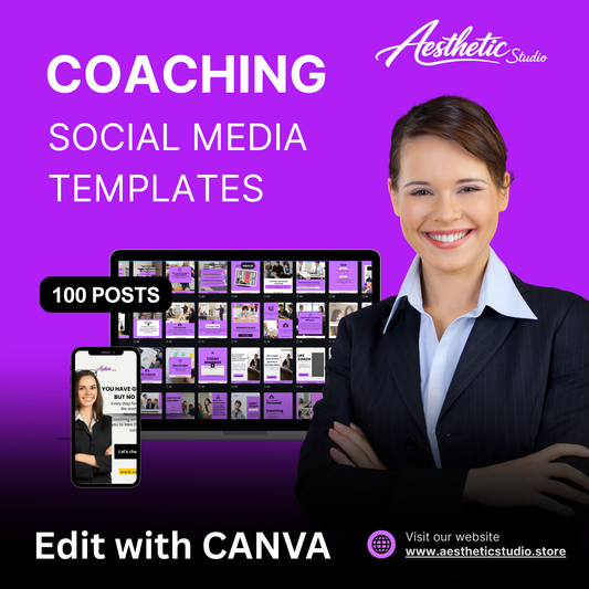 Coaching Instagram Templates Canva, Business Coach Social Media Posts, Digital Marketing Coach Templates & Stories