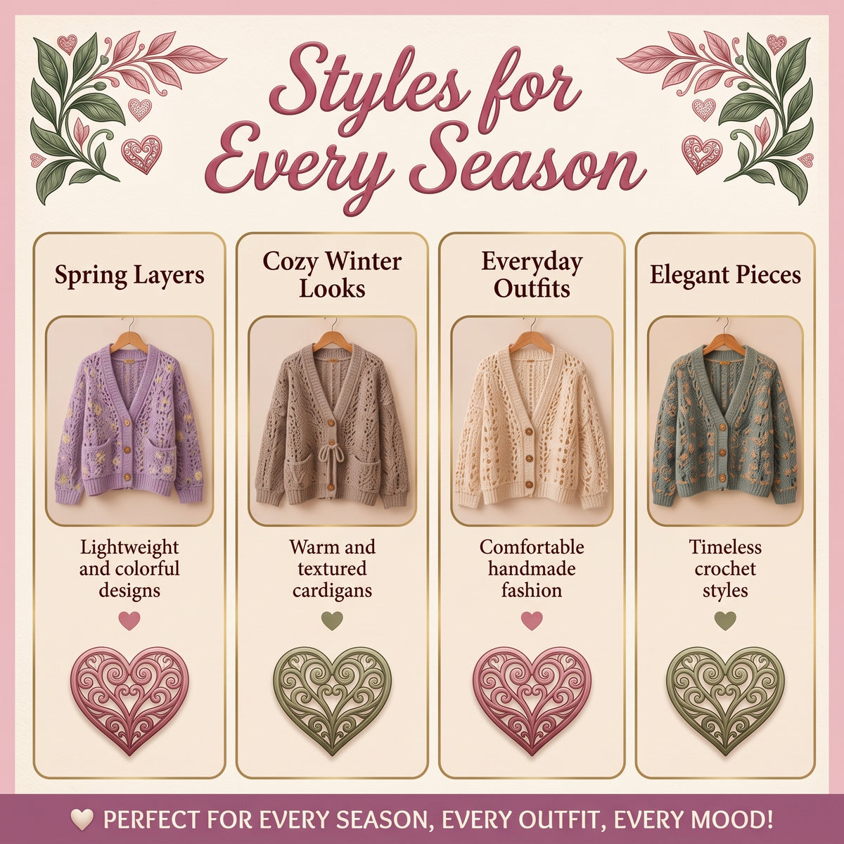 Ultimate Crochet Cardigan Pattern Bundle, Granny Square, Boho, Vintage (PDF Download)